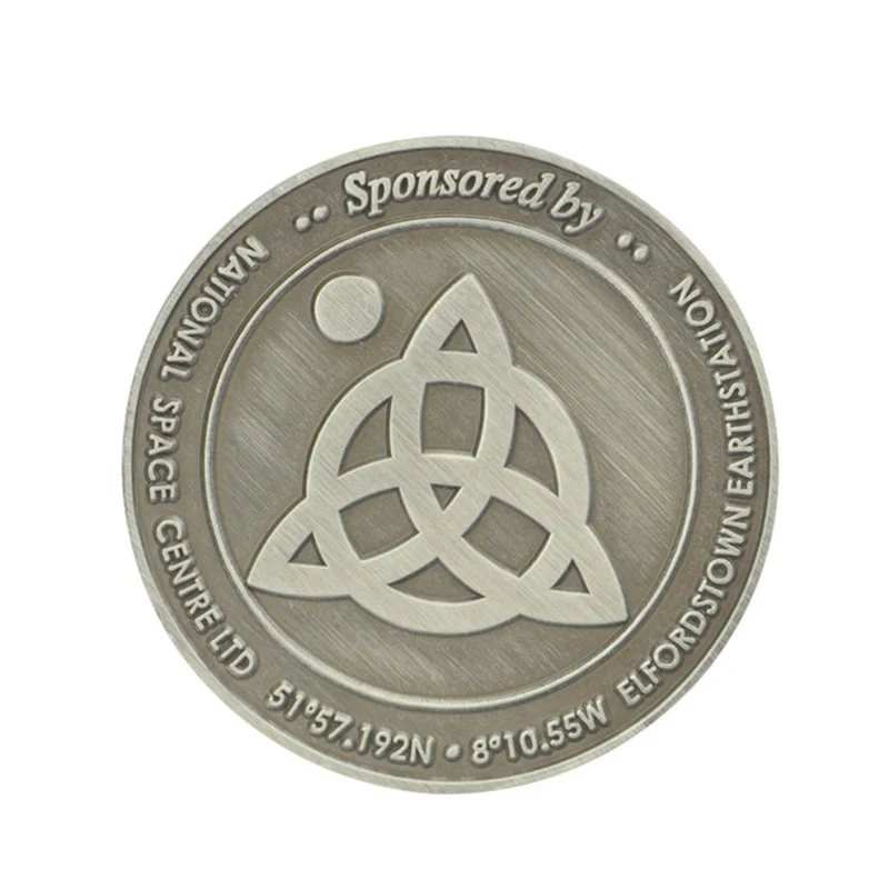 2" Brass Challenge Coin - Double Sided - No Color Fill 1