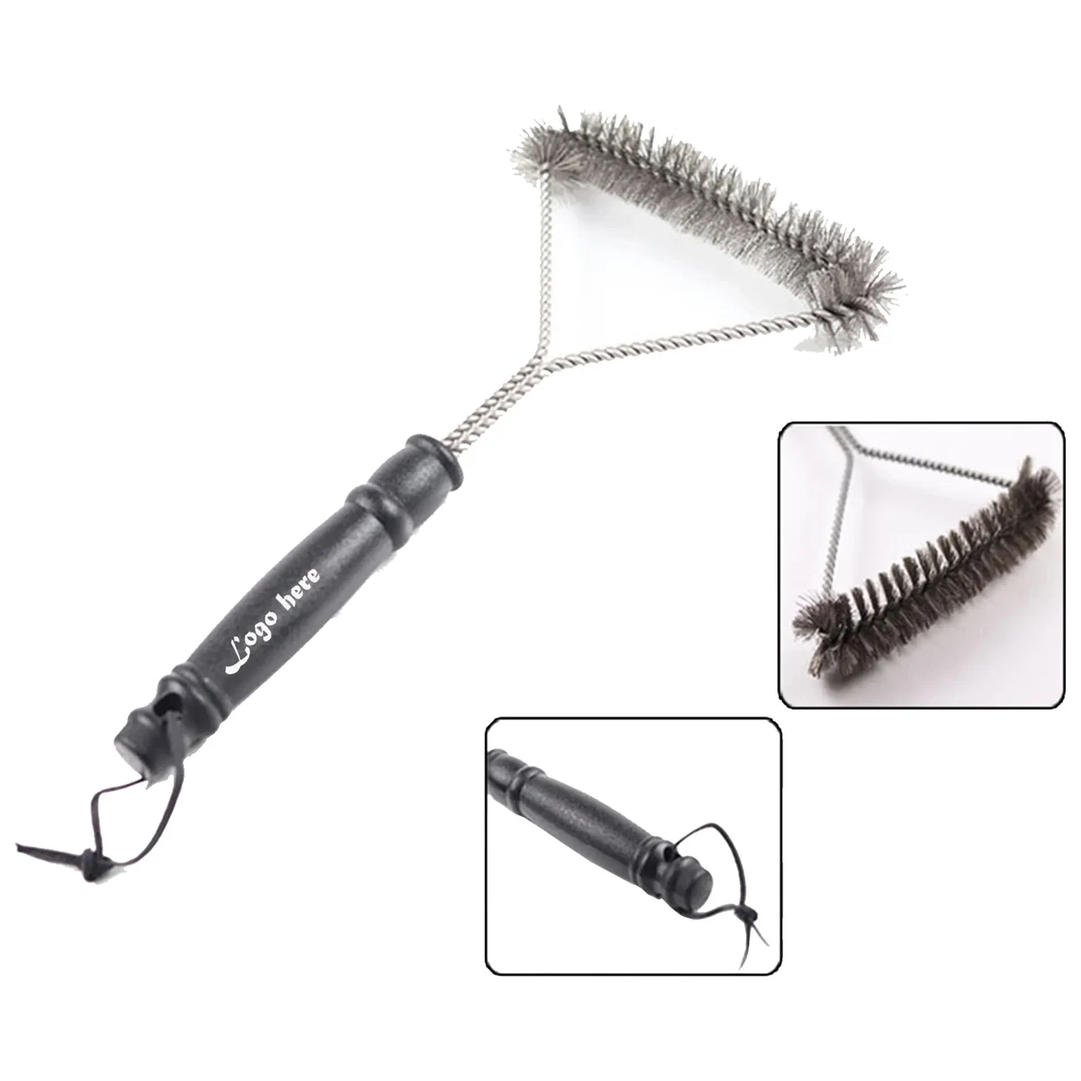 12" Three-Sided Grill Brush 1