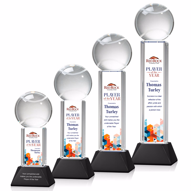 Tennis Ball VividPrint™ Award on Stowe - Black