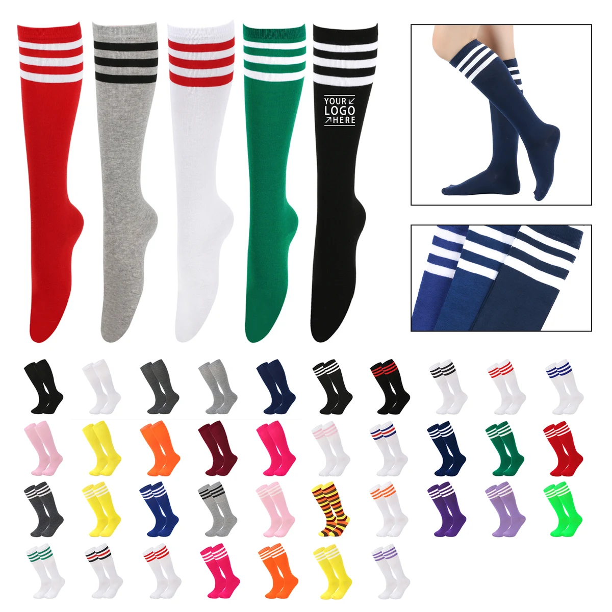 Weaving Athletic Striped Socks 1