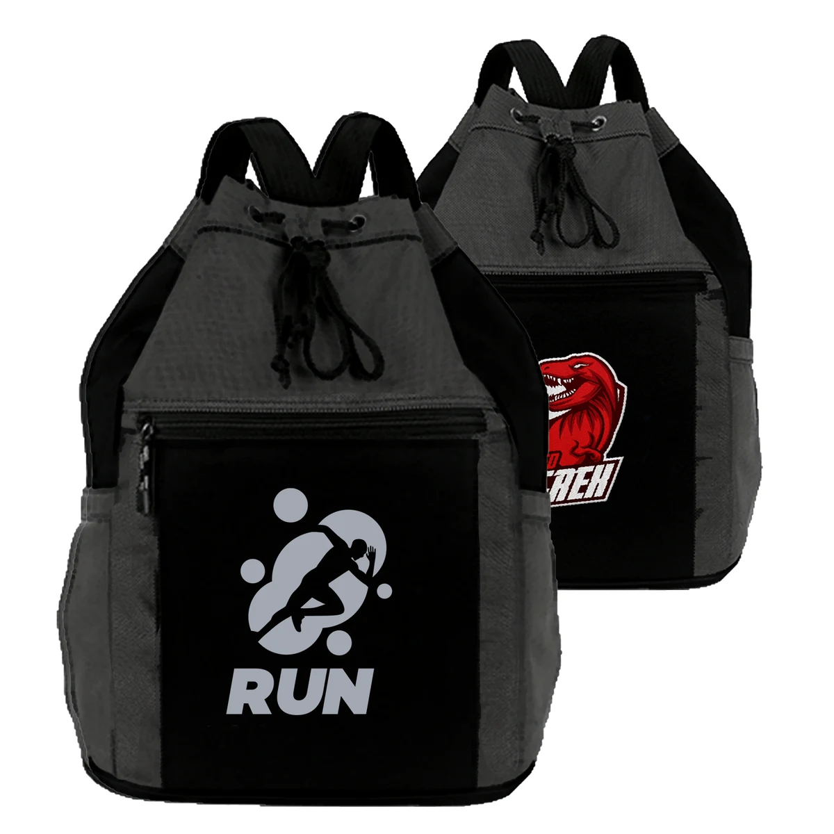 Premium 1200D Vibrant Fusion Sport Drawstring Backpack (14” x 18” x 7.5”) 1