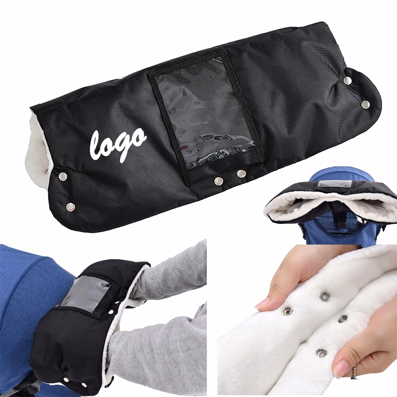 MOQ 10 Baby Stroller Warm Gloves Touch Screen Pocket