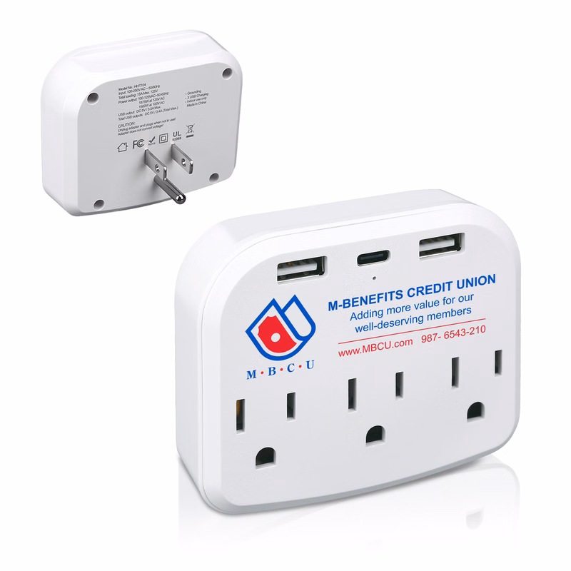 6-In-1 Multi USB Wall Outlet Extender