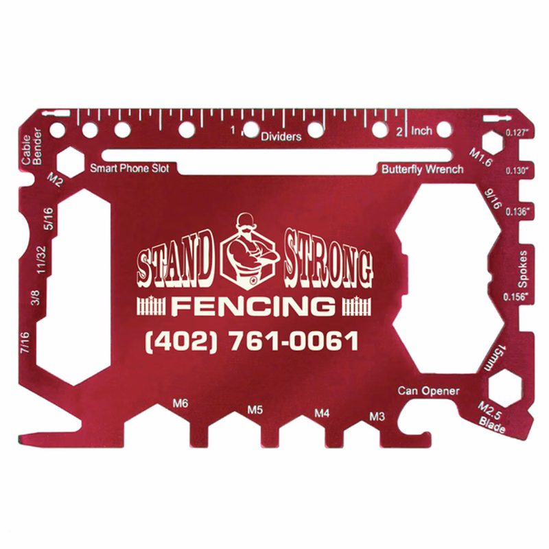 Stainless Steel Multi-Function Survival Tool with Leatherette Case