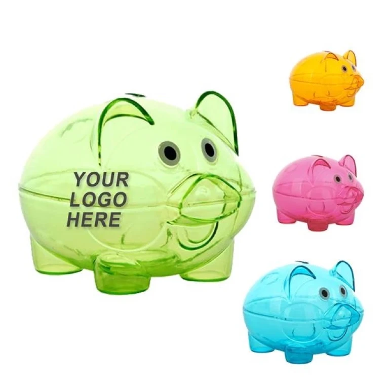Mini Clear Piggy Coin Money Bank 1