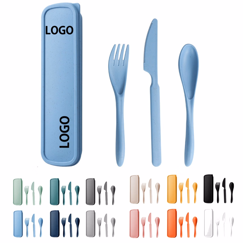Portable Tableware Set Made Of Wheat Straw