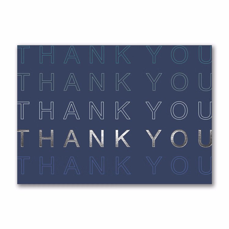 Repeating Thanks Thank You Card