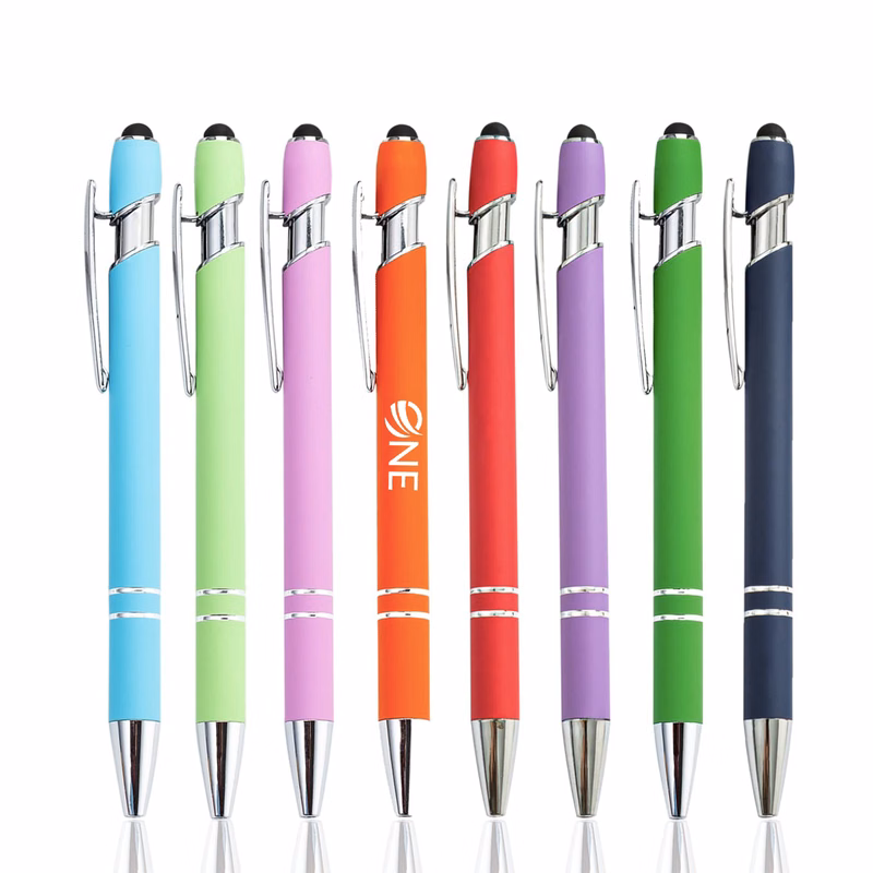 Touchable Mental Rubber Pen MOQ 50PCS