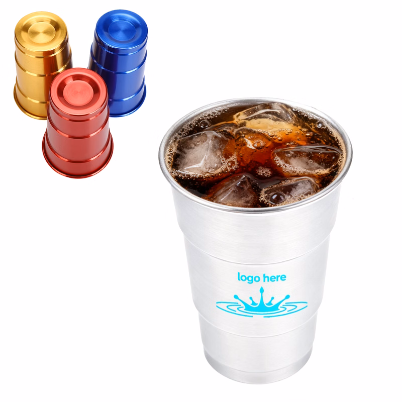 16oz Recyclable Metal Drinking Cup
