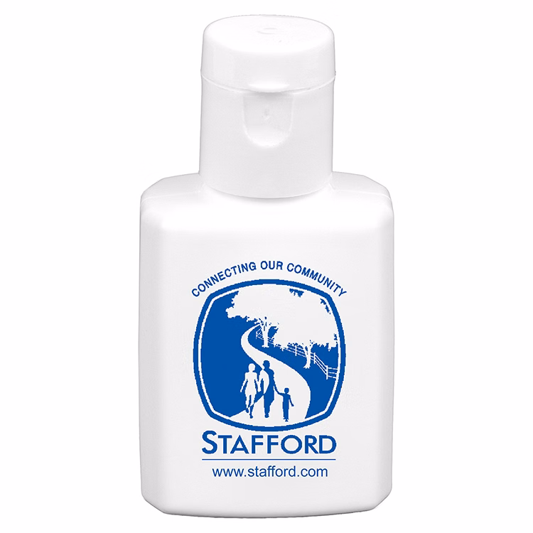 "SunFun" .5 oz Broad Spectrum SPF 30 Sunscreen Lotion In Solid White Flip-Top Squeeze Bottle (Spot C