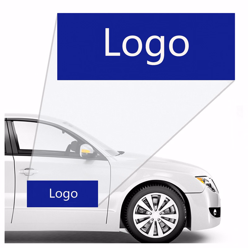 Rectangular Magnetic Vinyl Car Bumper Sticker 3.15 x 7.87