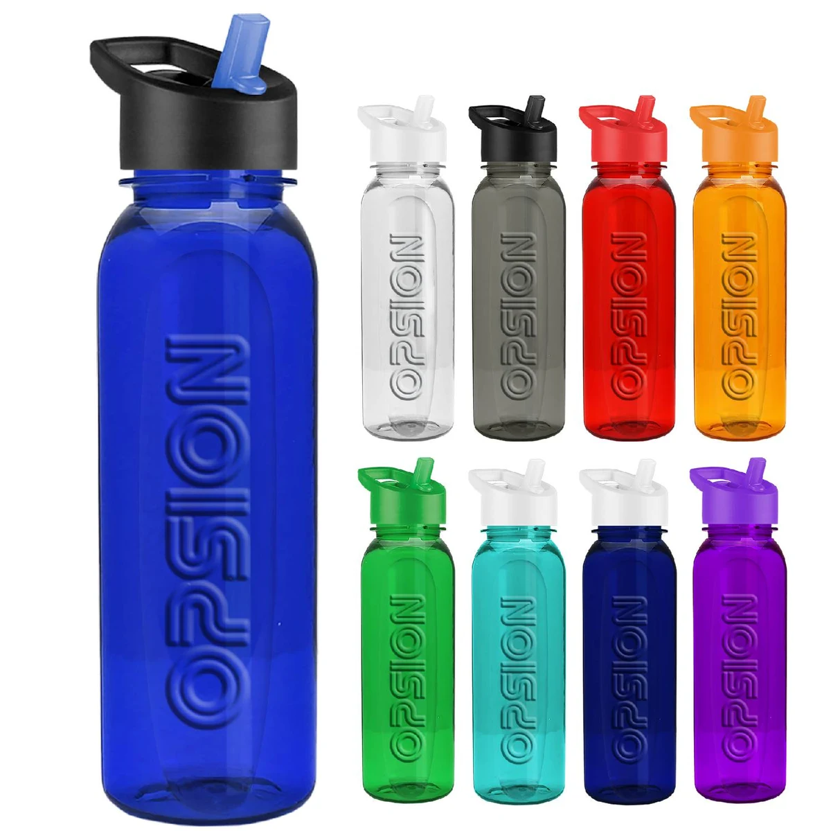 Tritan Sports Bottle with Flip Top Straw Lid, 24oz. 1