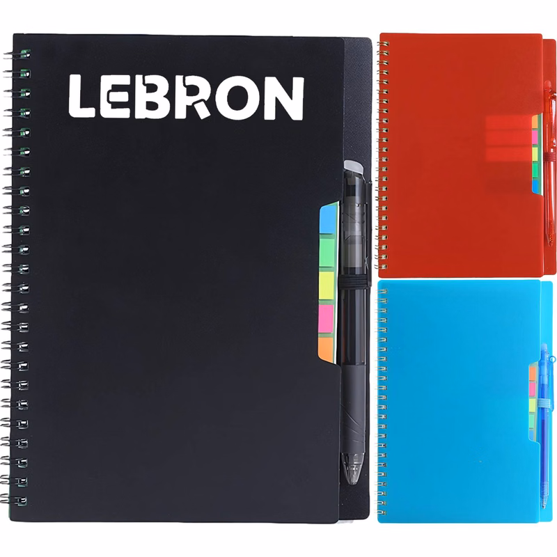 A5 PP Waterproof Erasable Notebook w/ Sticky Notes