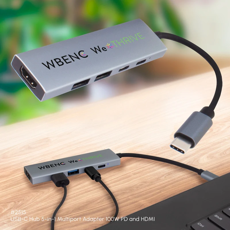 USB-C Hub 5-in-1 Multiport Adapter 100W PD and HDMI 1