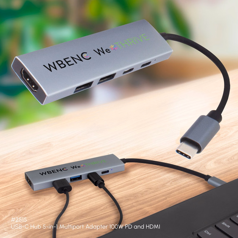 USB-C Hub 5-in-1 Multiport Adapter 100W PD and HDMI