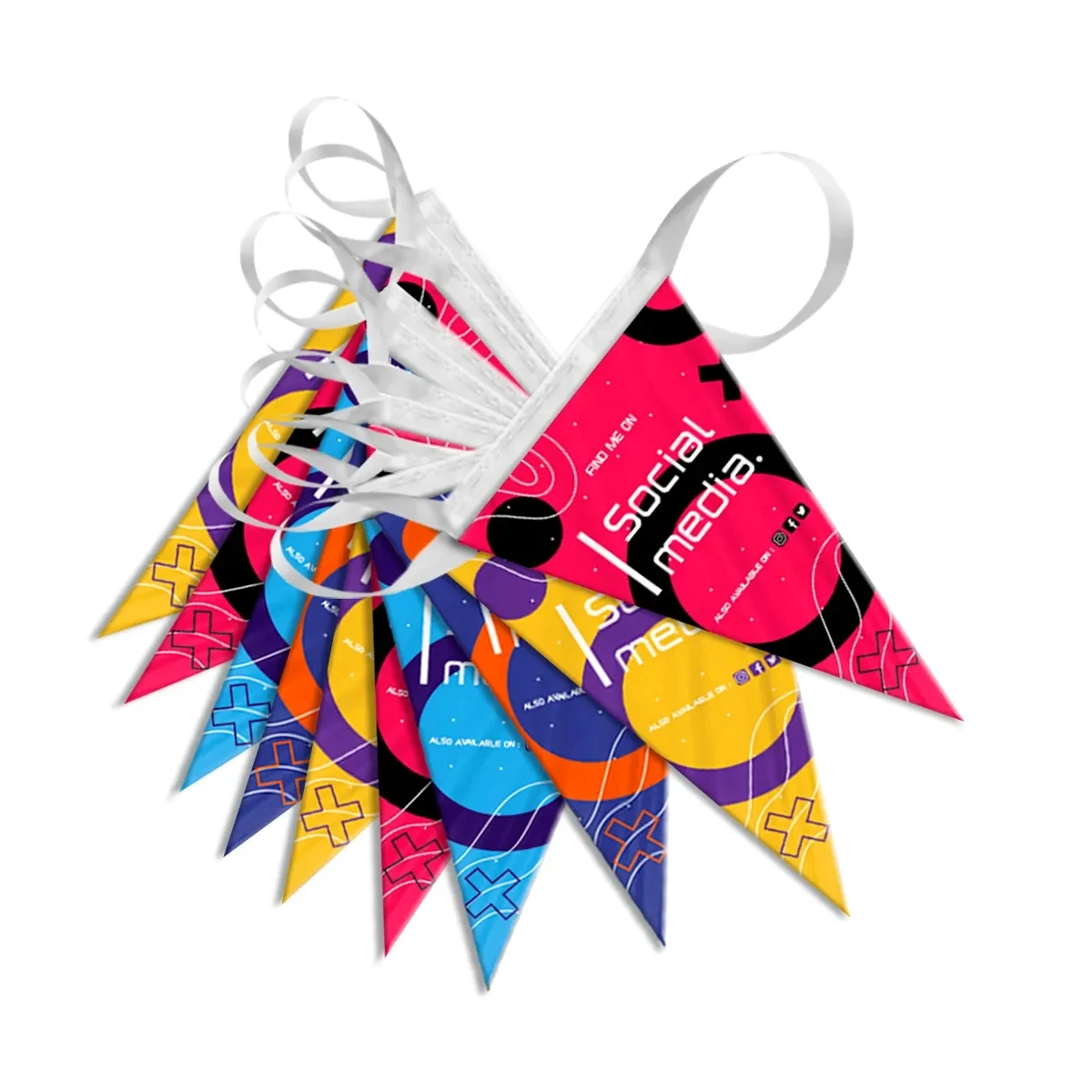 Custom ePoly Streamer with 10" x 15" Pennants 1