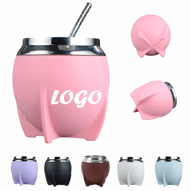 9oz Insulated Stainless Steel Mug with Straw