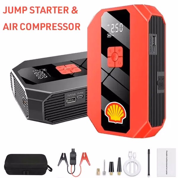 Emergency Car Jump Starter with Digital Air Compressor