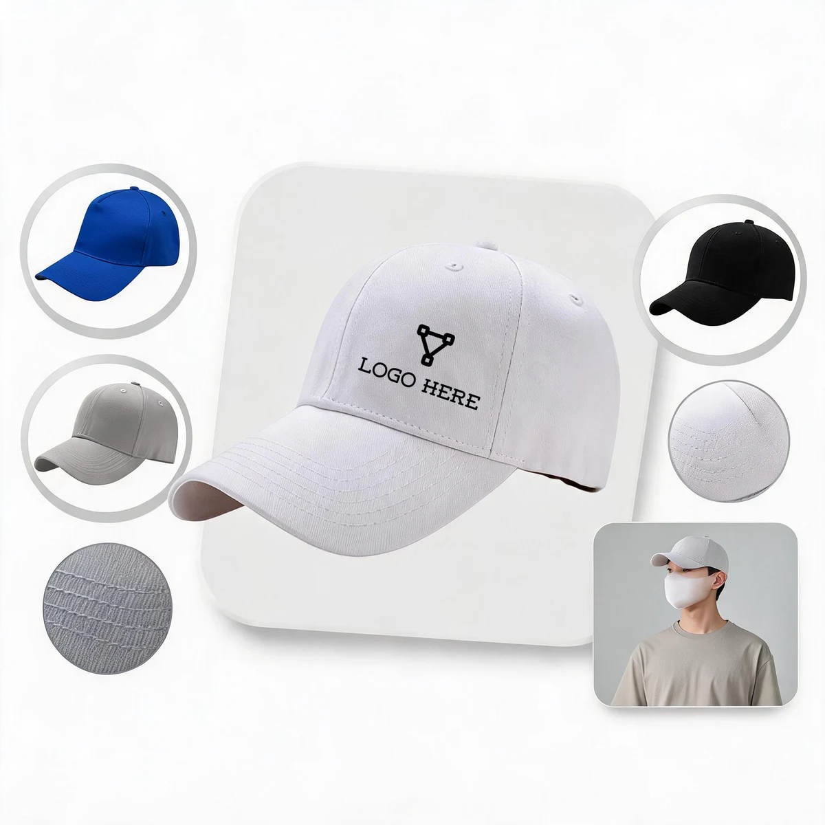 Breathable Plain Baseball Cap for Daily Wear 1