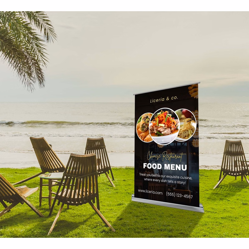 Silverstep 60" x 69" Retractable Banner Stand (Graphic only)