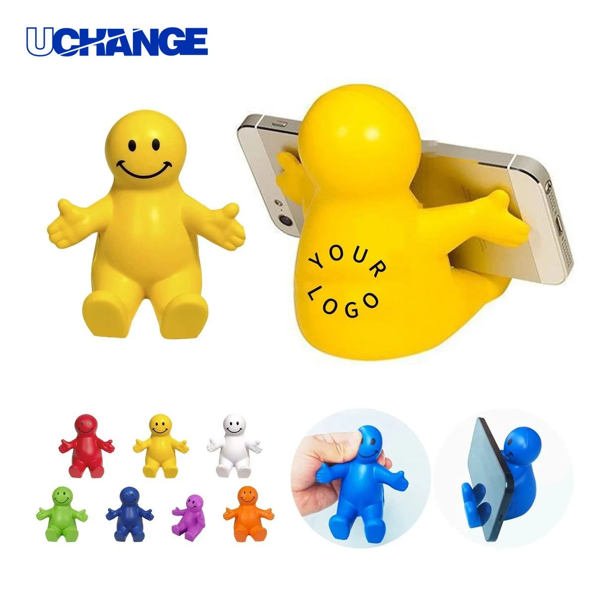Foam Smiley Face Phone Holder Desk Stand 1