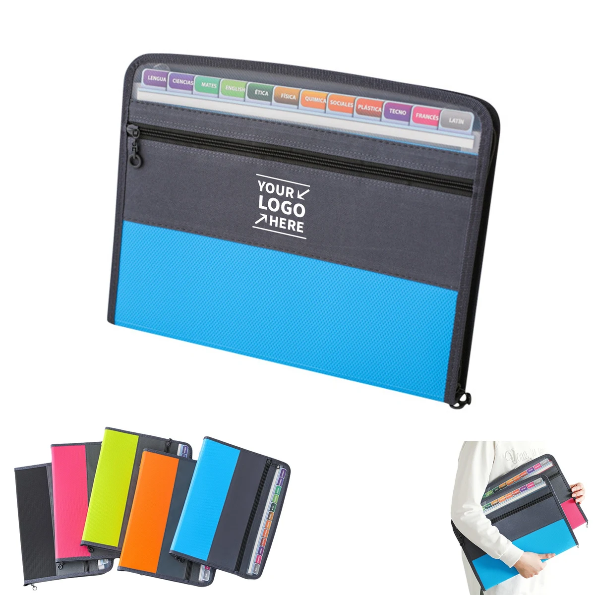 13 Pocket A4 Accordion Expanding File Folder With Zipper 1