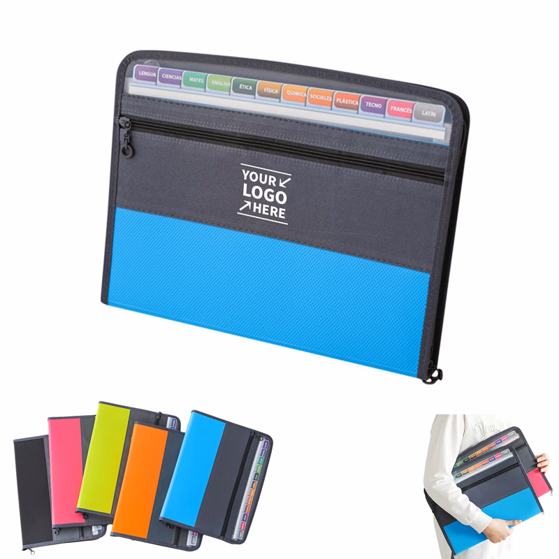13 Pocket A4 Accordion Expanding File Folder With Zipper