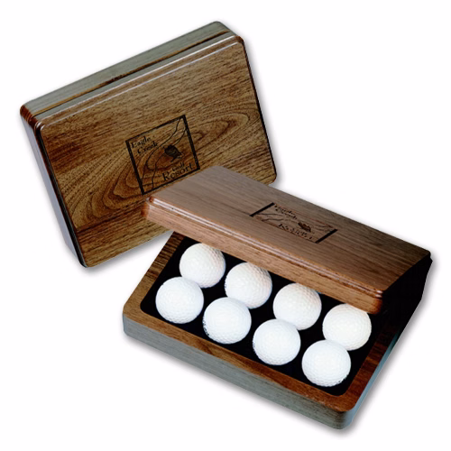 12 Ball Wood Golf Box, 9 x 7 x 2 1/4"