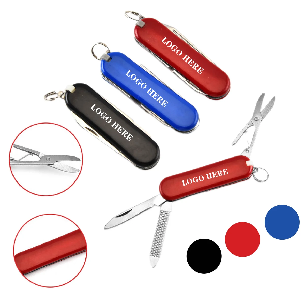 Multifunctional Knife Toolkit Keychain Black 1