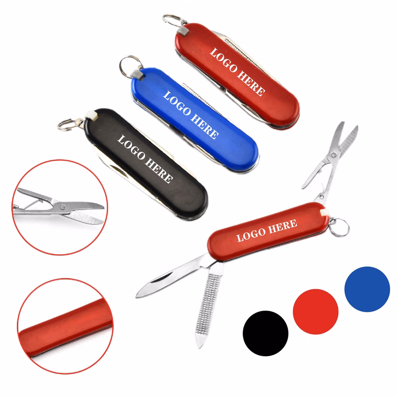 Multifunctional Knife Toolkit Keychain Black