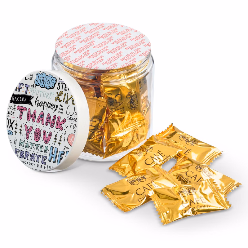 8 oz Jar of  Individually Wrapped Coffee Candy