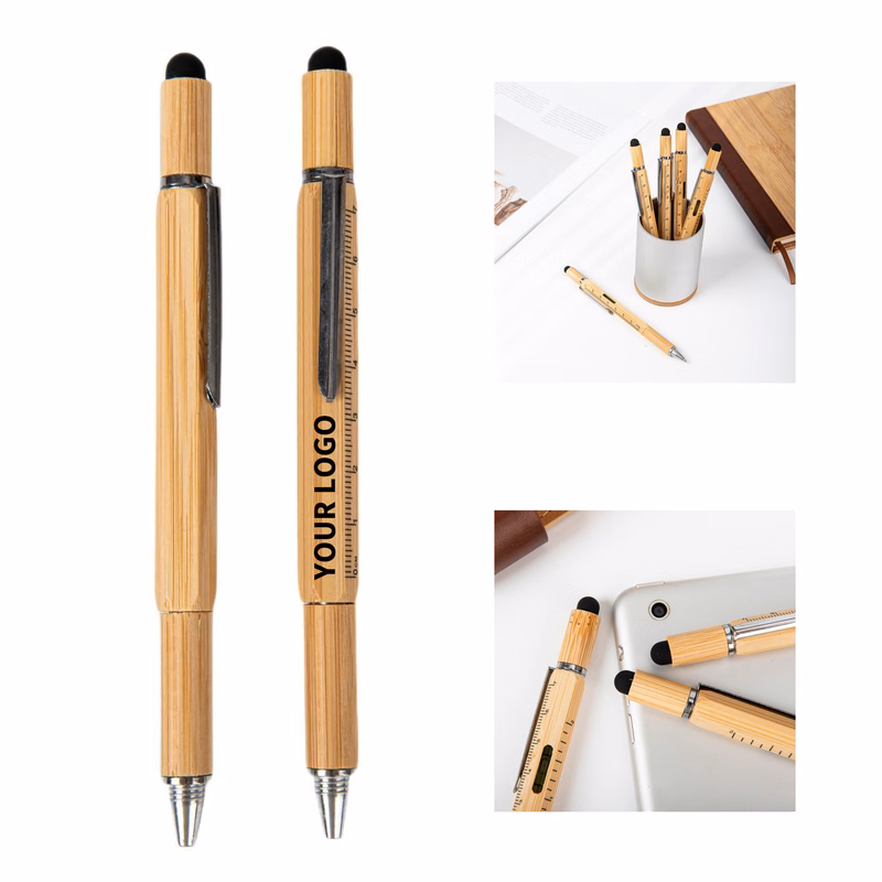 Bamboo Six In One Tool Pen 5.9" x 0.39"