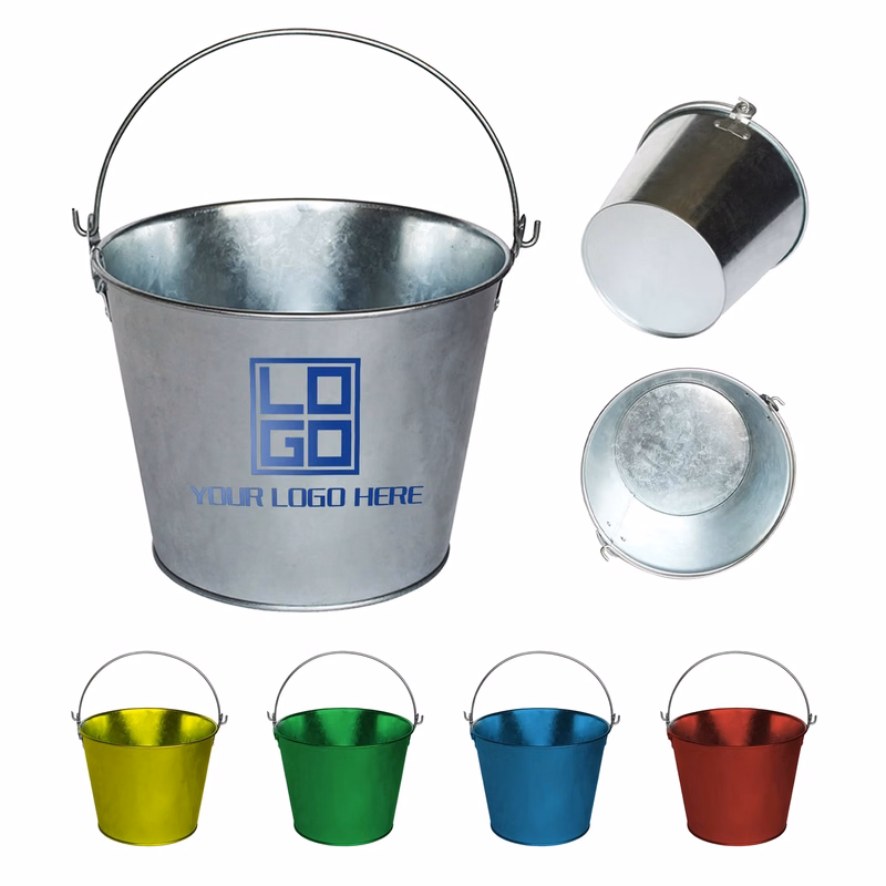 Beverage Beer Wine Ice Bucket With Wire Handle