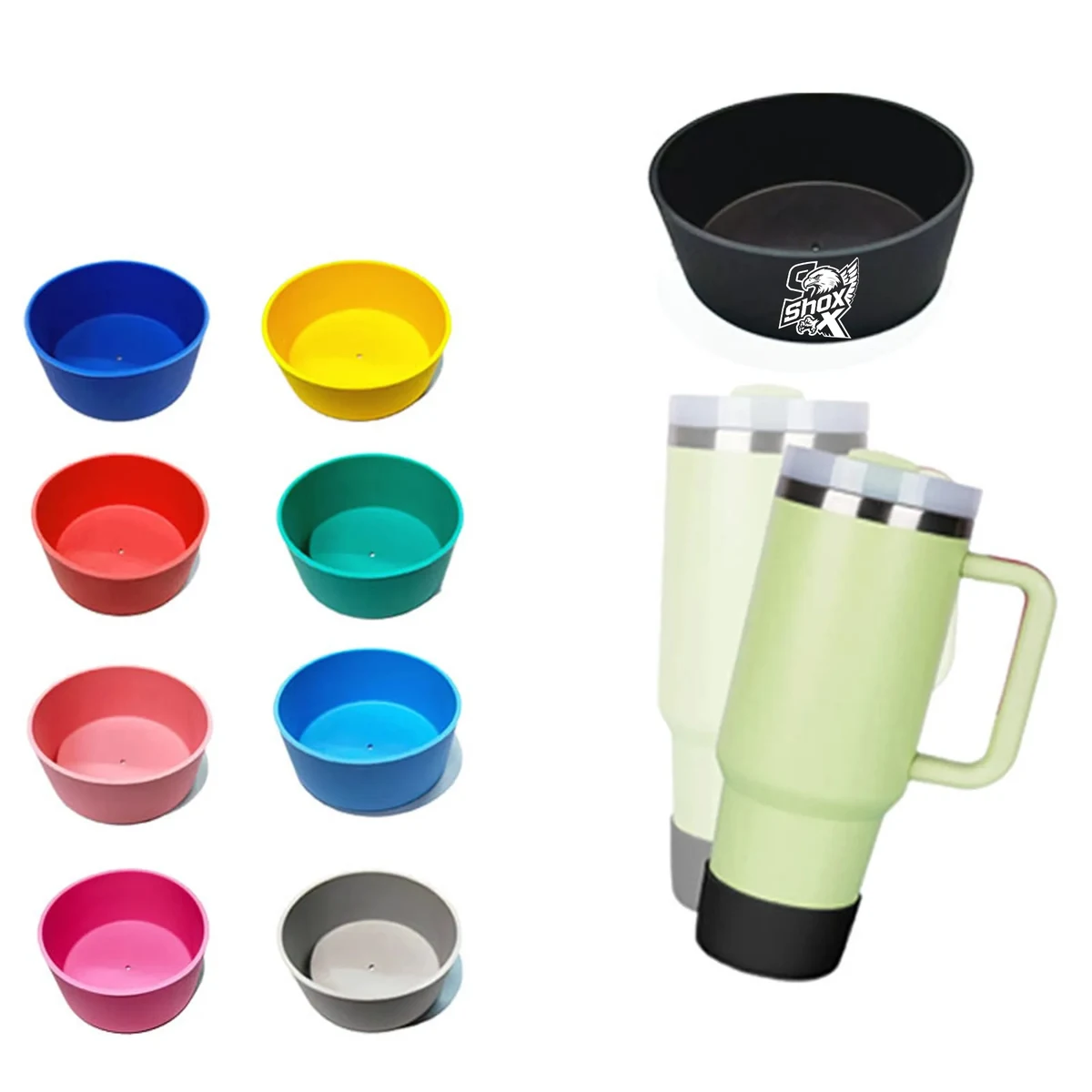 MOQ 20 36-40oz Silicone Non-Slip Heat-Proof Cup Sleeve 1