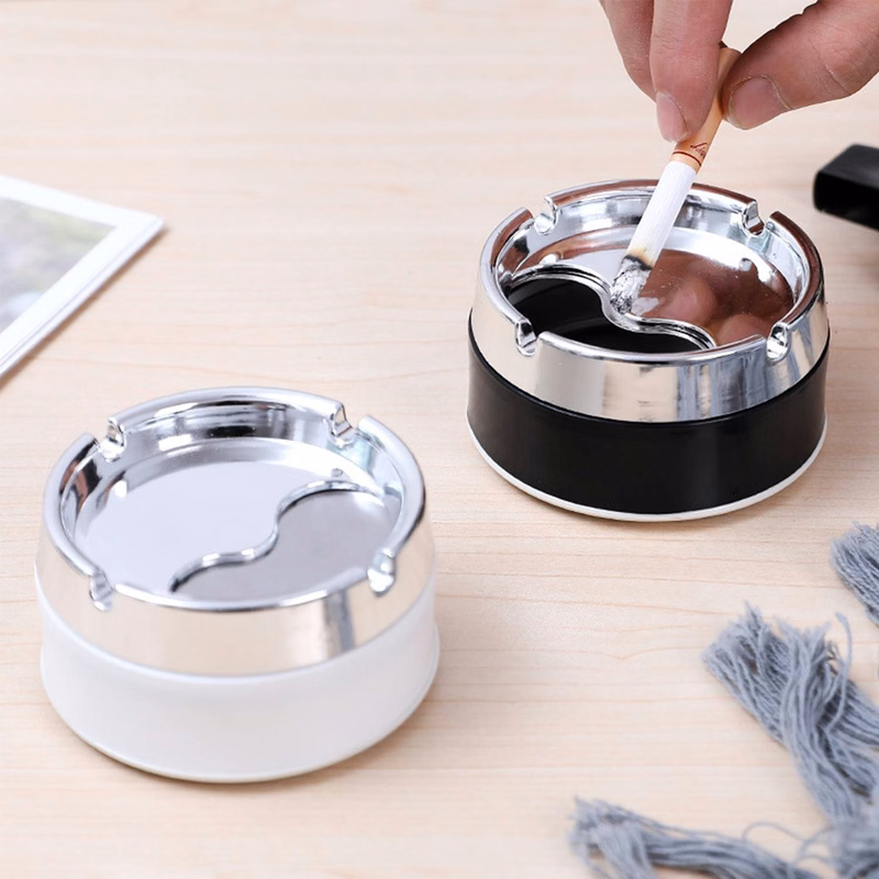 Simple Stylish Sealed Stainless Steel Ashtray