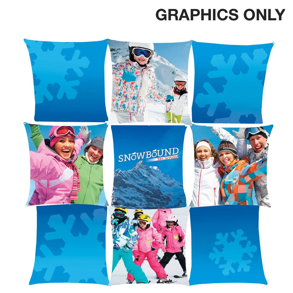 9-Quad Straight InterChange Graphic Panels (Deluxe GeoMetrix Weave) 1