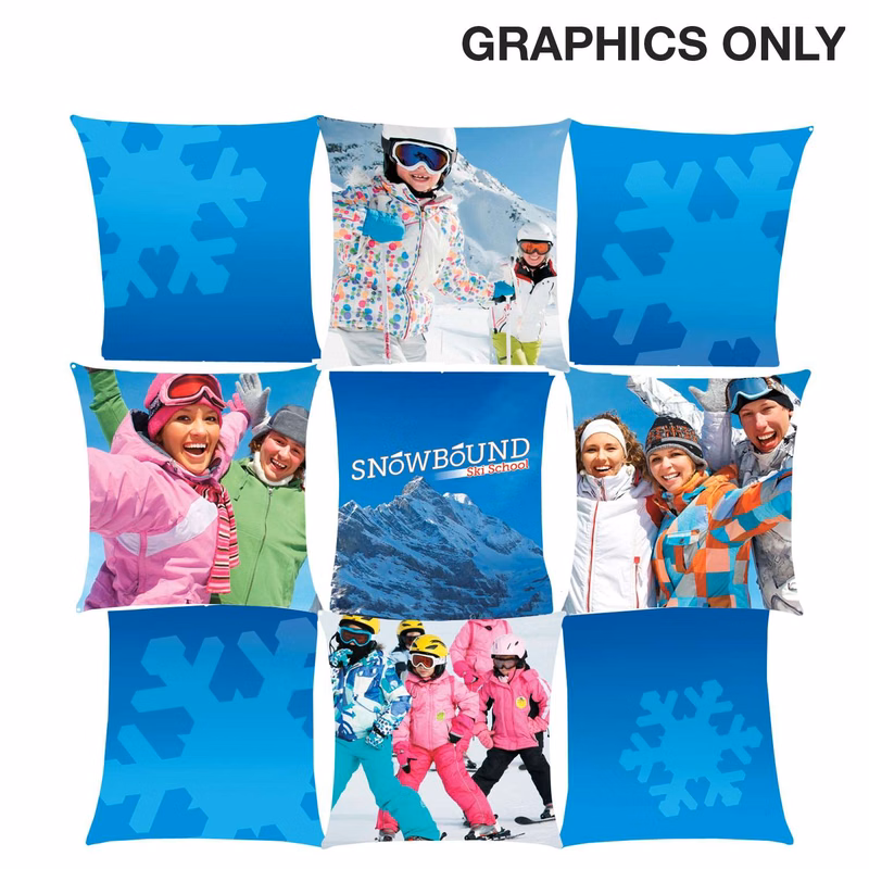 9-Quad Straight InterChange Graphic Panels (Deluxe GeoMetrix Weave)