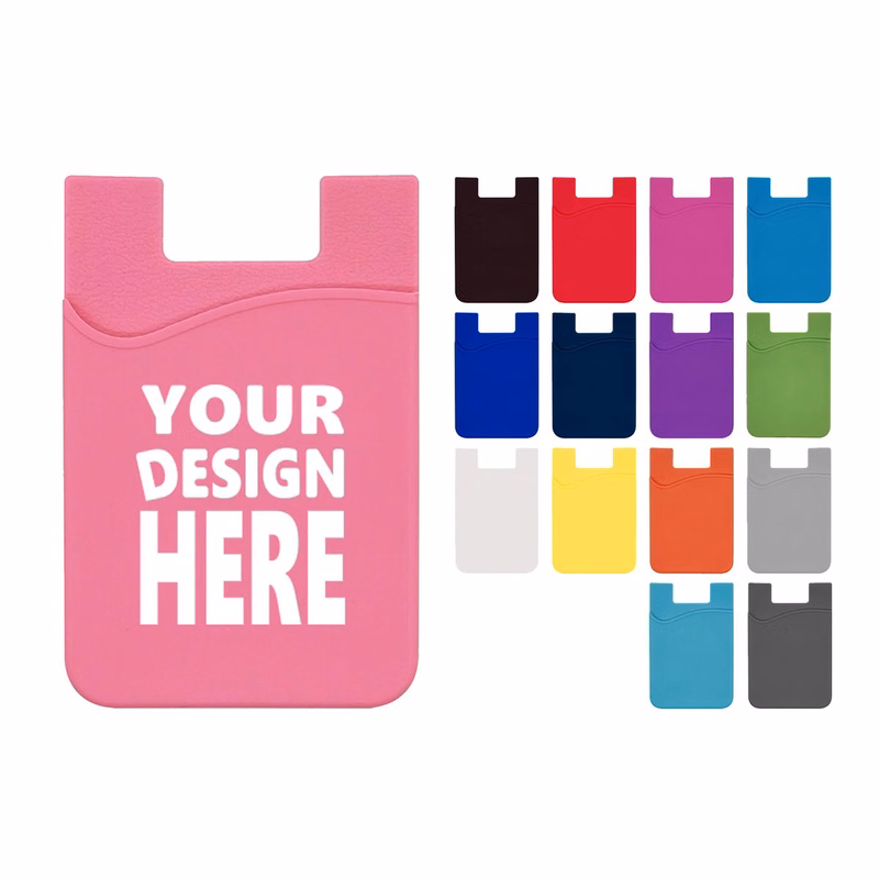 Silicone Single Layer Wallet Phone Case Back Clamp