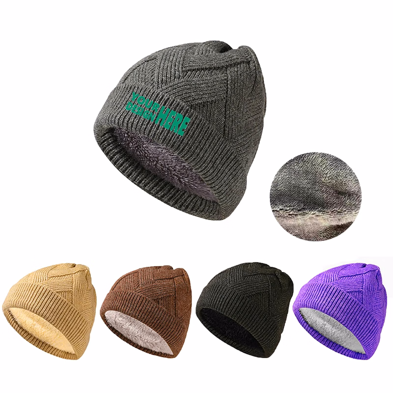 Outdoor Double-Layer Warm Knit Hat