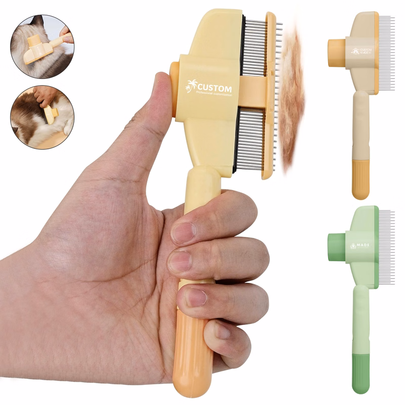 One-press Pet Hair Remover Grooming Comb