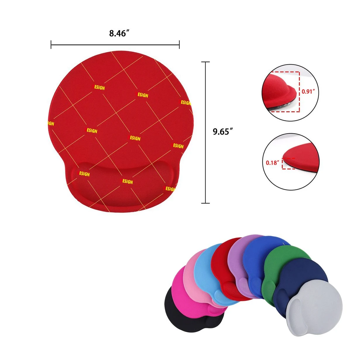 Full Color Ergonomic Gel Mouse Pad 1