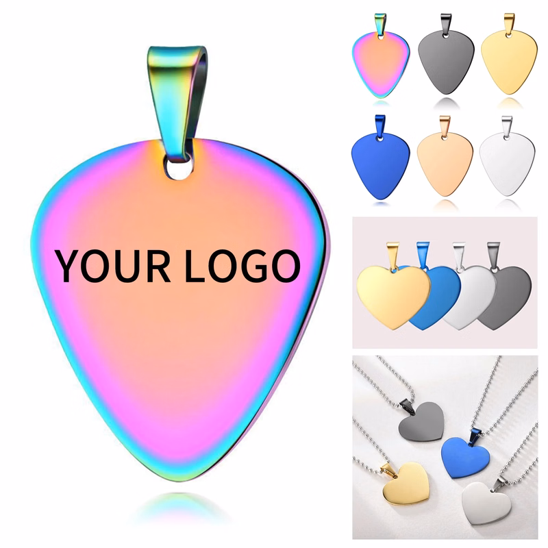 Stainless Steel Guitar Pick Necklace