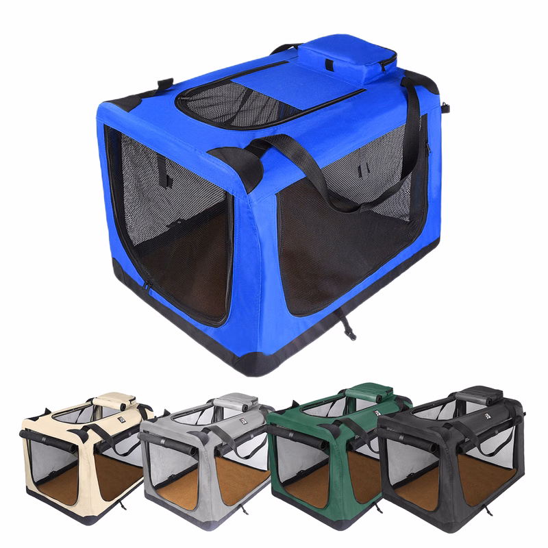 3-Door Folding Soft Dog Crate