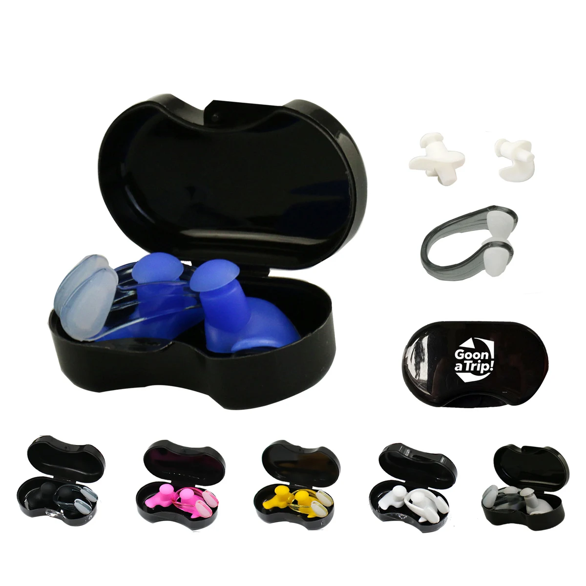 Silicone Earplugs W/Nose Clip Set 1