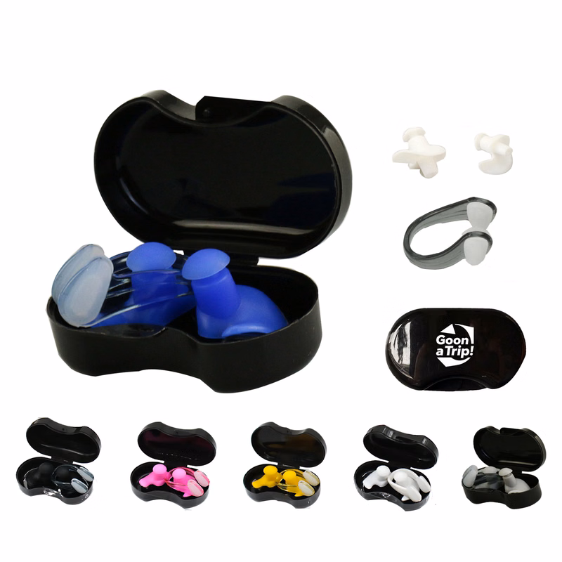 Silicone Earplugs W/Nose Clip Set