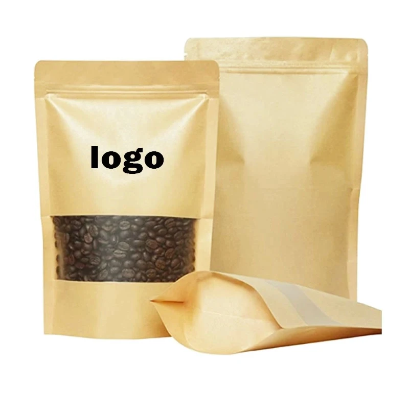 Custom Ziplock Kraft Paper Storage Bag 1