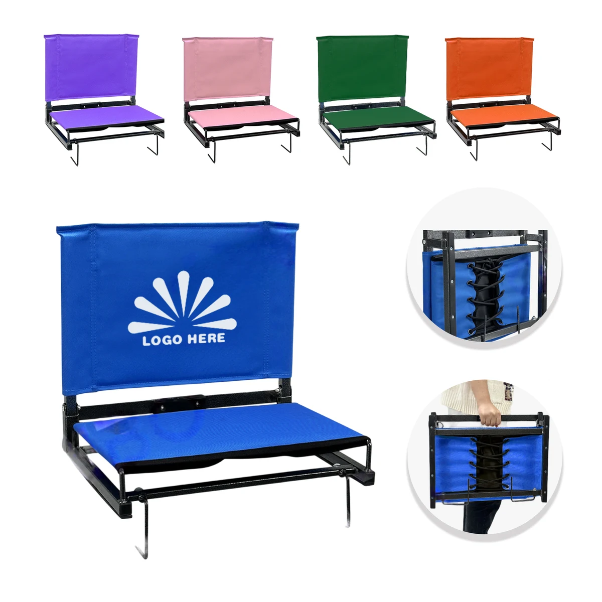 Foldable Stadium Seat with Back Support 1