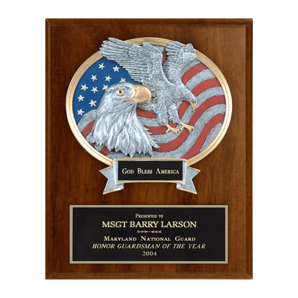 10.5" x 13" Simulated Plaque with Resin Plate Mount