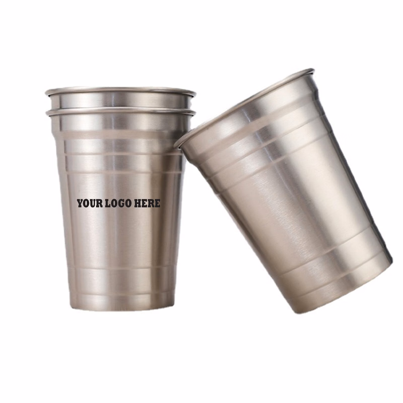18oz Stainless Steel Cups Pint Tumblers MOQ 50