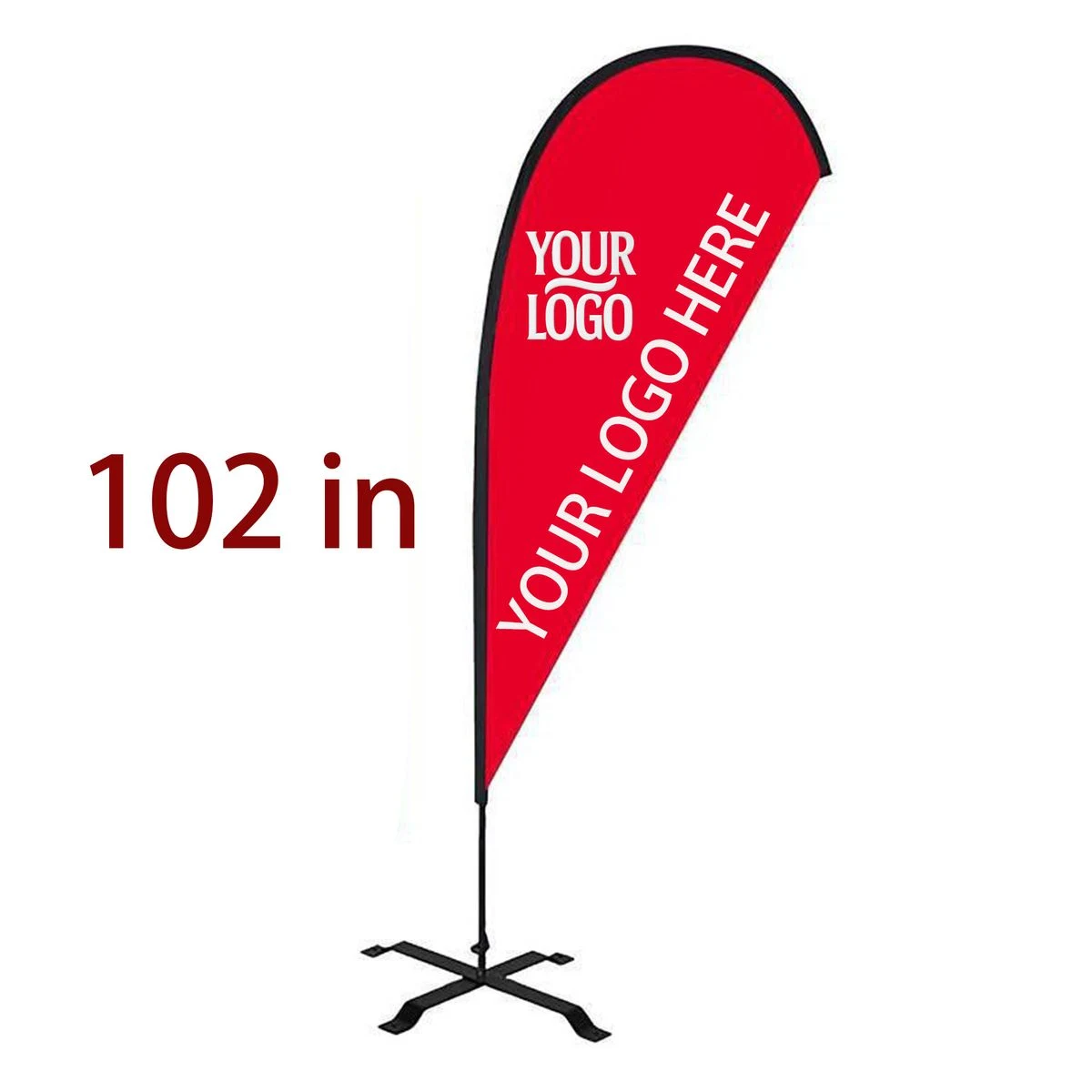Teardrop Style 7.5ft Outdoor Advertising Flag 1